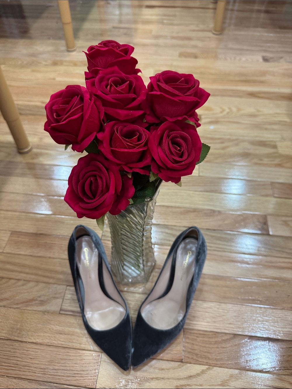 Gianvito Rossi Black Suede Pointed-Toe Pumps